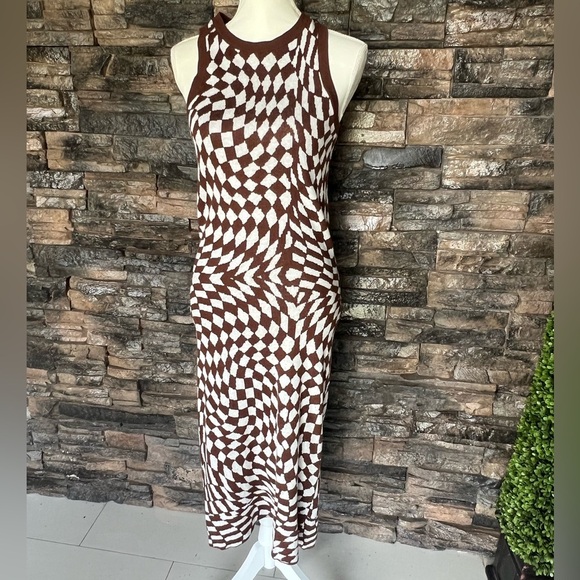 Wild Fable Red and White Halter Sheath Dress - Picture 1 of 7